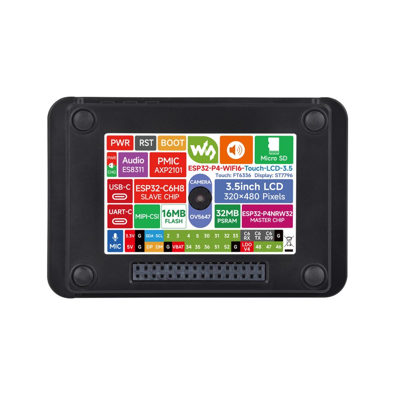 Esp32 P4 - لوحة Waveshare ESP32-P4 Wi-Fi 6 Vision: