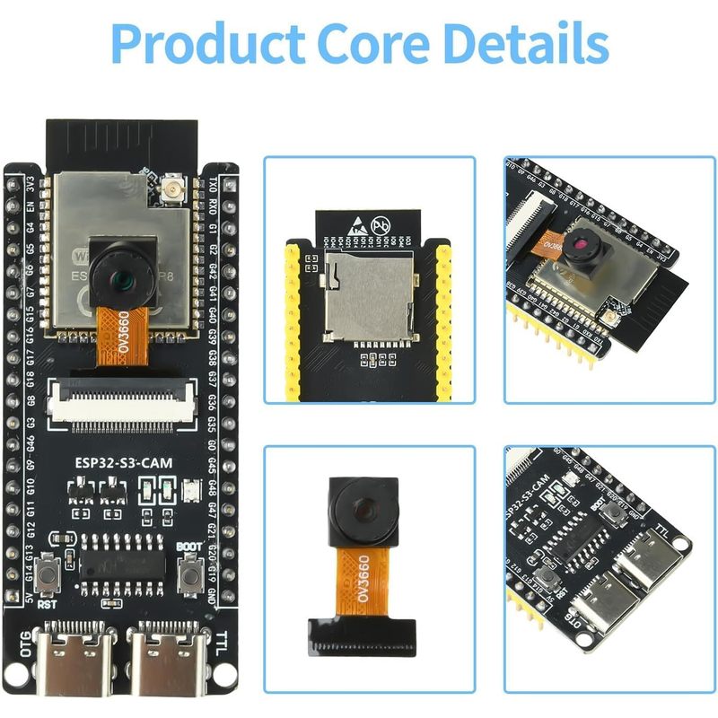 لوحة ESP32-S3-CAM مع كاميرا OV - مراجعة Esp32 Wifi Bluetooth Module وسعره