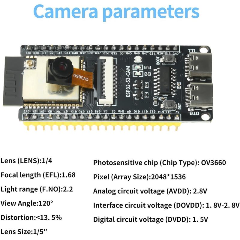 لوحة ESP32-S3-CAM مع كاميرا OV - مراجعة Esp32 Wifi Bluetooth Module وسعره