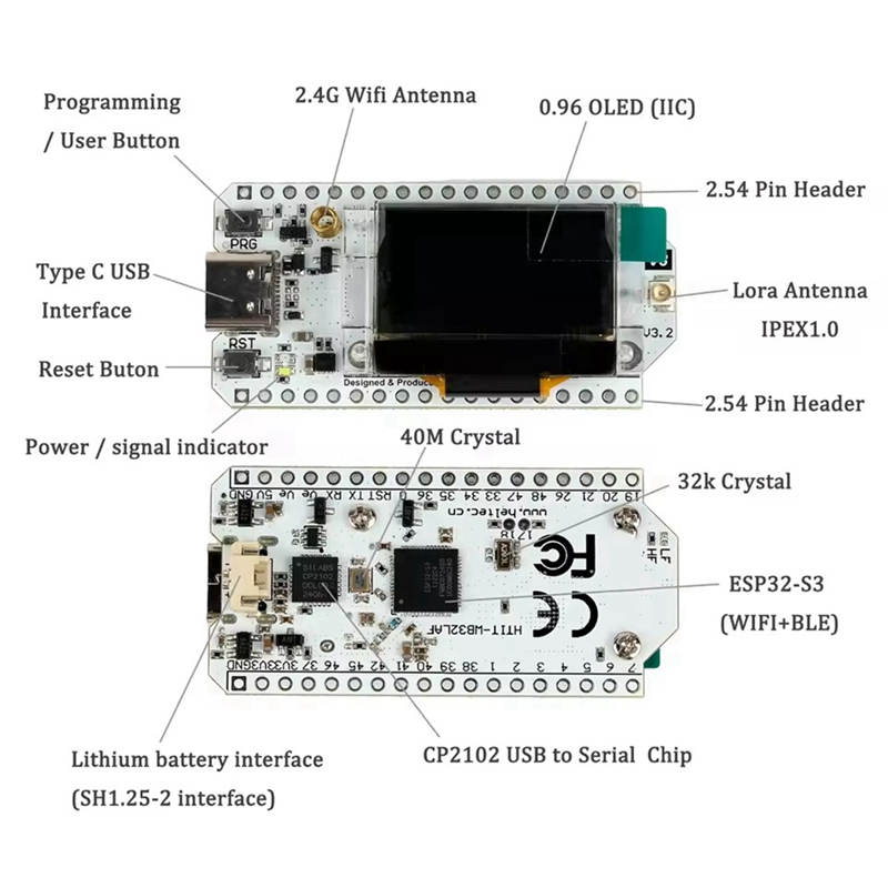 لوحة تطوير Heltec LoRa32 V3 بت - مراجعة Esp32 S3 وسعره