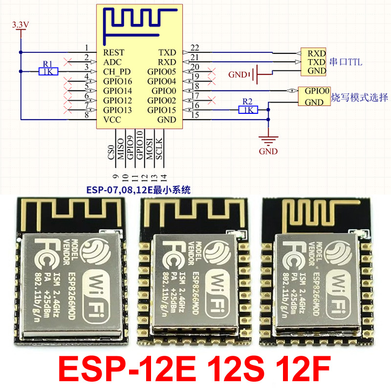 ESP32 ESP-32S ESP-12E ESP-12F  - مراجعة Esp8266 وسعره