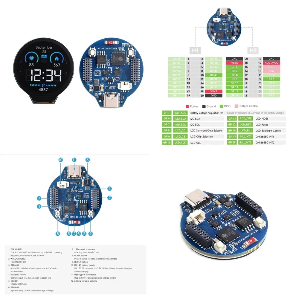 لوحة تطوير ESP32-S3 مع شاشة LC - مراجعة Esp32 S3 وسعره