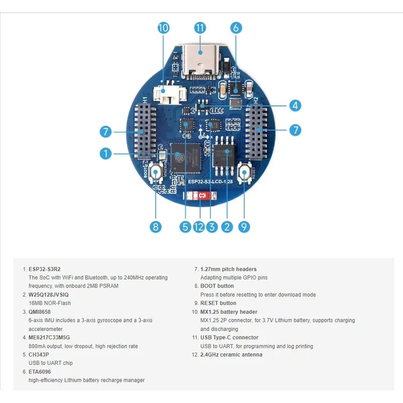 لوحة تطوير ESP32-S3 مع شاشة LC - مراجعة Esp32 S3 وسعره